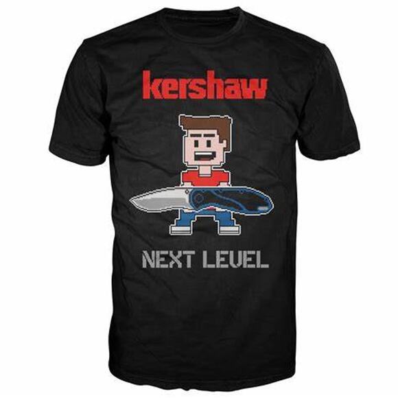 Kershaw Mens Size XXL Black Short Sleeves Graphic Next Level Pixel Tee Shirt - Picture 1 of 5